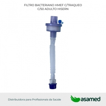 FILTRO BACTERIANO HMEF C/TRAQUEO C/50 ADULTO HISERN