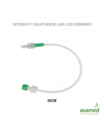 EXTENSOR P/ EQUIPO 060CM LUER LOCK EMBRAMED