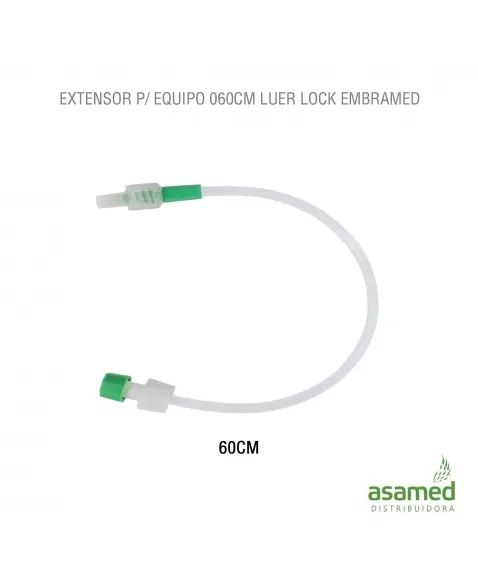 EXTENSOR P/ EQUIPO 060CM LUER LOCK EMBRAMED