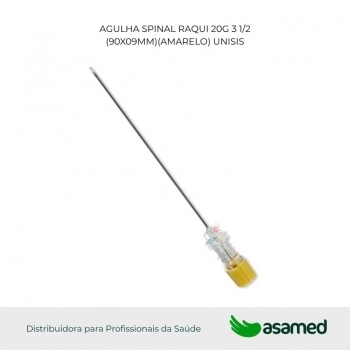 AGULHA SPINAL RAQUI 20G 3 1/2 (90X09MM)(AMARELO) UNISIS