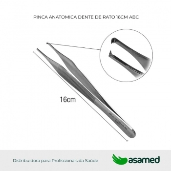 PINCA ANATOMICA DENTE DE RATO 16CM ABC