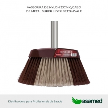 VASSOURA DE NYLON C/CABO DE METAL SUPER LIDER BETTHAVALE