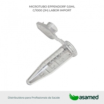 MICROTUBO EPPENDORF 0,5ML C/1000 (JH) LABOR IMPORT