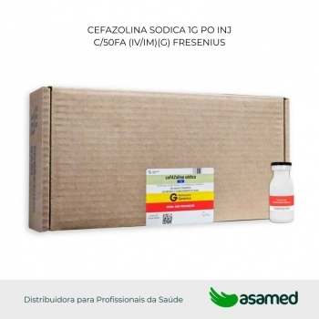 CEFAZOLINA SODICA 1G PO INJ C/50FA (IV/IM)(G) FRESENIUS