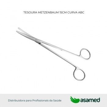 TESOURA METZENBAUM 15CM CURVA ABC