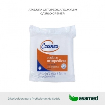 ATADURA ORTOPEDICA 15CMX1,8M C/12RLO CREMER