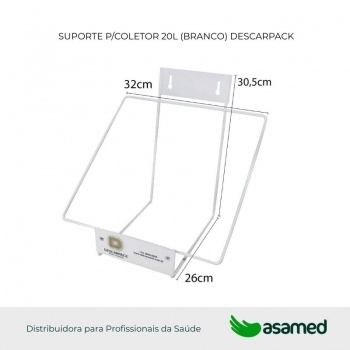 SUPORTE P/COLETOR 20L (BRANCO) DESCARPACK