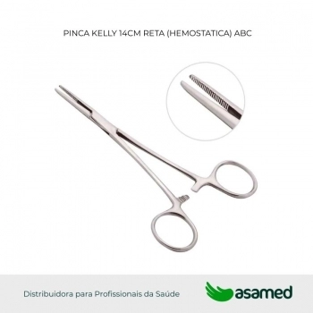 PINCA KELLY 14CM RETA (HEMOSTATICA) ABC