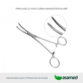 PINCA KELLY 14CM CURVA (HEMOSTATICA) ABC