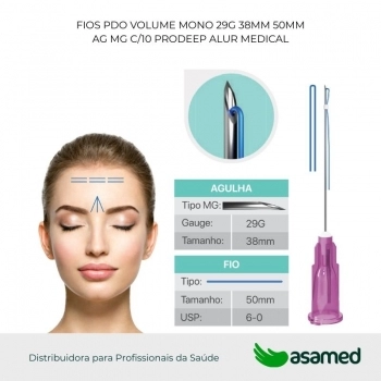 FIOS PDO VOLUME MONO 29G 38MM 50MM AG MG C/10 PRODEEP ALUR MEDICAL