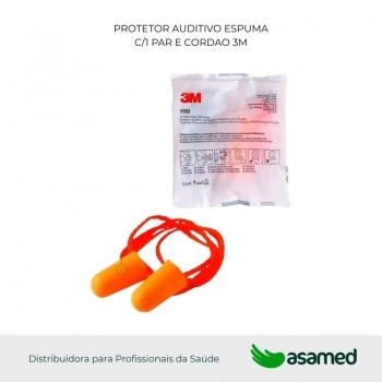 PROTETOR AUDITIVO ESPUMA C/1 PAR E CORDAO 3M