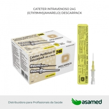 CATETER INTRAVENOSO 24G (0,7X19MM)(AMARELO) DESCARPACK