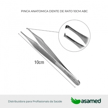 PINCA ANATOMICA DENTE DE RATO 10CM ABC