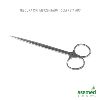 TESOURA METZENBAUM 15CM RETA ABC