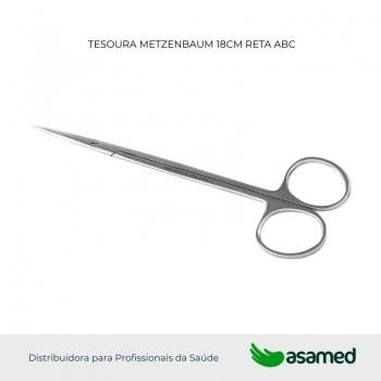 TESOURA METZENBAUM 18CM RETA ABC