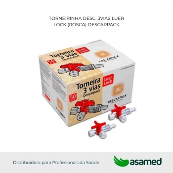 TORNEIRINHA DESC. 3VIAS LUER LOCK (ROSCA) DESCARPACK