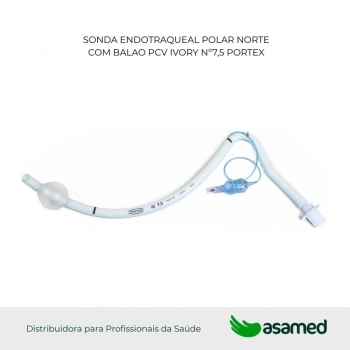 SONDA ENDOTRAQUEAL POLAR NORTE COM BALAO PCV IVORY Nº7,5 PORTEX