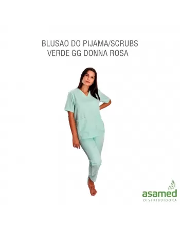 BLUSAO DO PIJAMA/SCRUBS VERDE GG DONNA ROSA