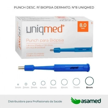 PUNCH DESC. P/ BIOPSIA DERMATO. Nº8 UNIQMED