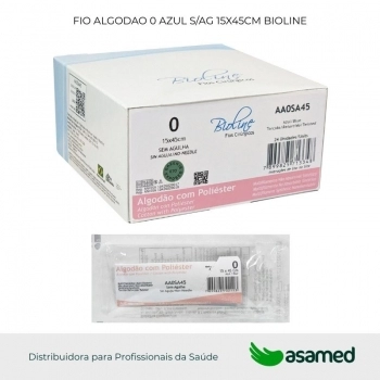 FIO ALGODAO 0 AZUL S/AG 15X45CM BIOLINE