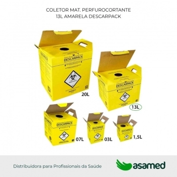COLETOR MAT. PERFURO CORTANTE 13L DESCARPACK