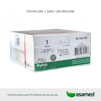 FIO NYLON 1 S/AG. 150CM BIOLINE