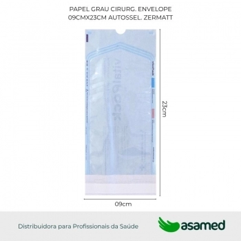 PAPEL GRAU CIRURG. ENVELOPE 09CMX23CM AUTO SEL. VITALPACK