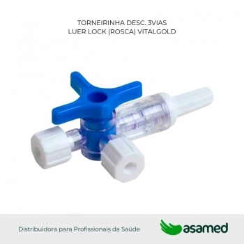 TORNEIRINHA DESC. 3VIAS LUER LOCK (ROSCA) VITALGOLD