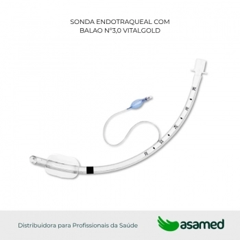 SONDA ENDOTRAQUEAL COM BALAO Nº3,0 VITALGOLD