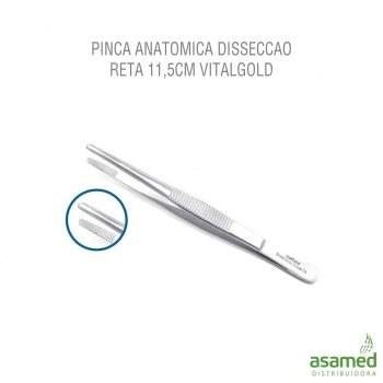 PINCA ANATOMICA DISSECCAO RETA 11,5CM VITALGOLD