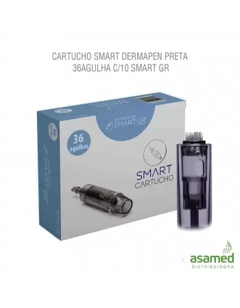 CARTUCHO SMART DERMAPEN PRETA 36 AGULHA C/10 SMART GR