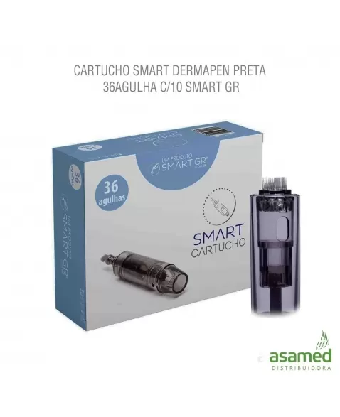 CARTUCHO SMART DERMAPEN PRETA 36 AGULHA C/10 SMART GR