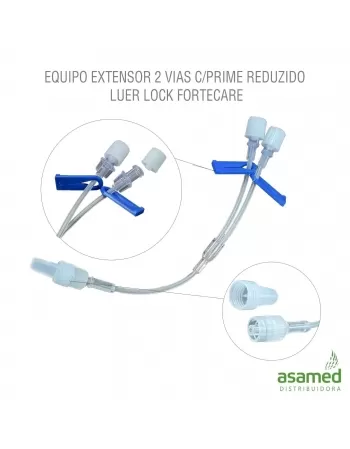 EQUIPO EXTENSOR 2 VIAS C/PRIME REDUZIDO LUER LOCK FORTECARE