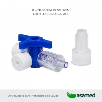 TORNEIRINHA DESC. 3VIAS LUER LOCK (ROSCA) ABL