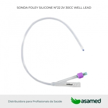 SONDA FOLEY SILICONE Nº22 30CC 2V WELL LEAD