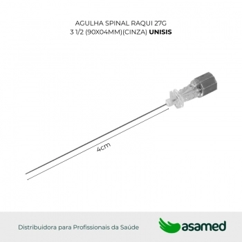 AGULHA SPINAL RAQUI 27G 3 1/2 (90X04MM)(CINZA) UNISIS