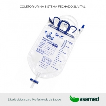 COLETOR URINA SISTEMA FECHADO 2L VITAL