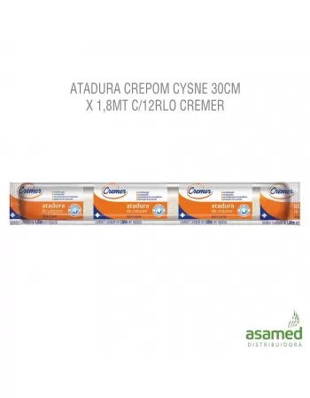 ATADURA CREPOM CYSNE 30CM X 1,8MT C/12RLO CREMER