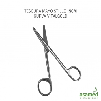 TESOURA MAYO STILLE 14CM CURVA VITALGOLD