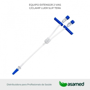 EQUIPO EXTENSOR 2 VIAS C/CLAMP LUER SLIP TERA