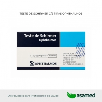 TESTE DE SCHIRMER C/2 TIRAS OPHTHALMOS