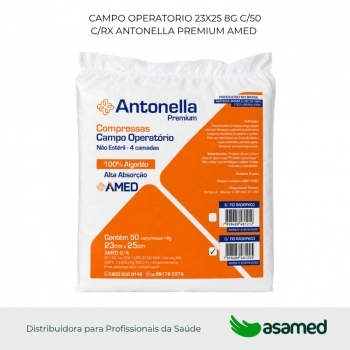 CAMPO OPERATORIO 23X25 8G C/50 C/RX ANTONELLA PREMIUM AMED