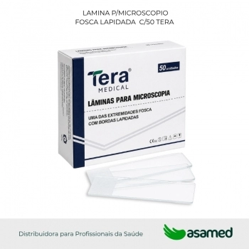 LAMINA P/MICROSCOPIO FOSCA LAPIDADA C/50 TERA