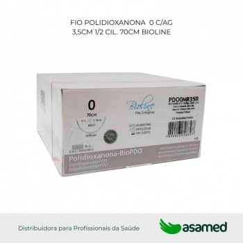 FIO POLIDIOXANONA 0 VIOLETA C/AG 3,5CM 1/2 CIL. 70CM BIOLINE