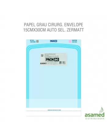 PAPEL GRAU CIRURG. ENVELOPE 15CMX23CM AUTO SEL. VITALPACK