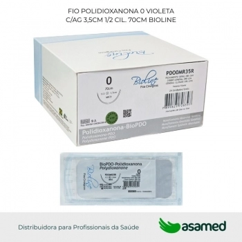 FIO POLIDIOXANONA 0 VIOLETA C/AG 3,5CM 1/2 CIL. 70CM BIOLINE