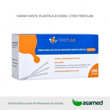 SWAB HASTE PLASTICA ESTERIL C/100 FIRSTLAB