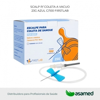 SCALP P/ COLETA A VACUO 21G VERDE C/100 FIRSTLAB