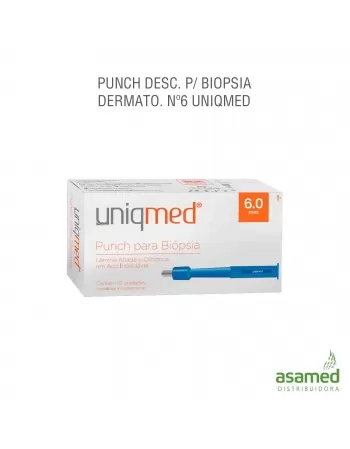 PUNCH DESC. P/ BIOPSIA DERMATO. Nº6 UNIQMED