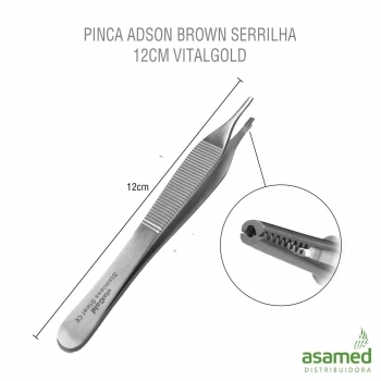 PINCA ADSON BROWN SERRILHA 12CM VITALGOLD
